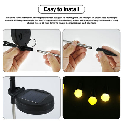 Solar Firefly Garden Lights with Automatic Dusk Activation and IP65 Waterproof Design