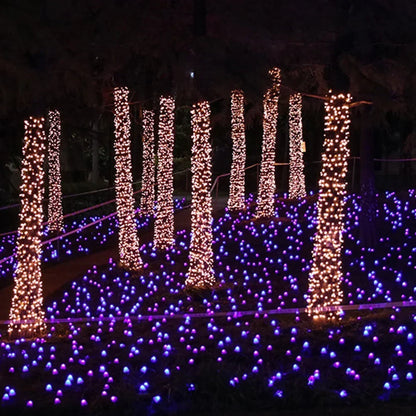 Solar LED Mushroom String Lights for Garden and Outdoor Spaces