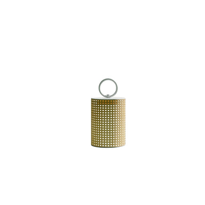 Solar Outdoor Lantern with Remote Control and Rattan Design