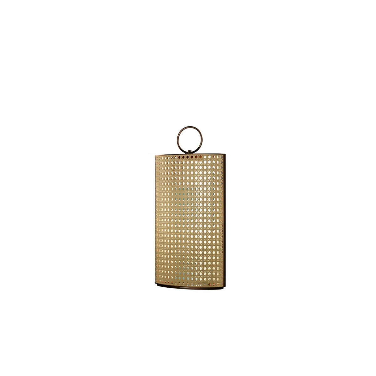 Solar Outdoor Lantern with Remote Control and Rattan Design