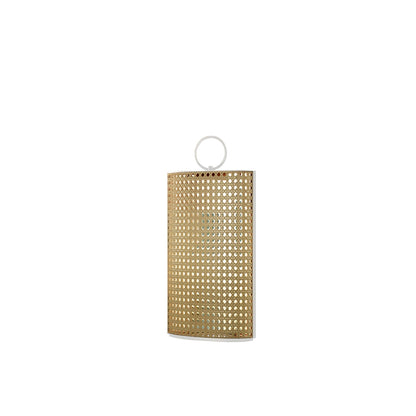 Solar Outdoor Lantern with Remote Control and Rattan Design