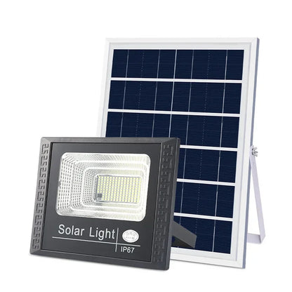 Solar Powered Outdoor LED Flood Light with Remote Control and Adjustable Mount