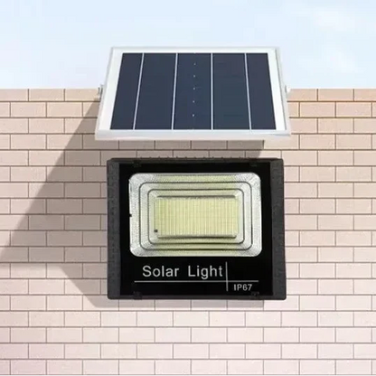 Solar Powered Outdoor LED Flood Light with Remote Control and Adjustable Mount