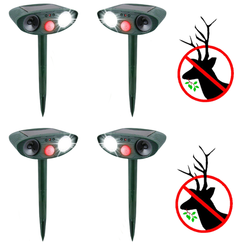 Solar Powered Ultrasonic Deer Repeller with Motion Sensor