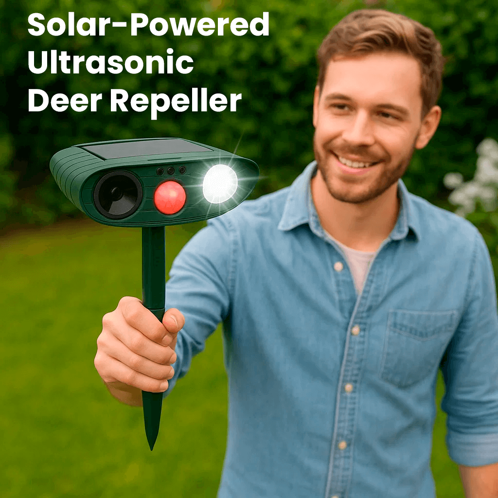 Solar Powered Ultrasonic Deer Repeller with Motion Sensor