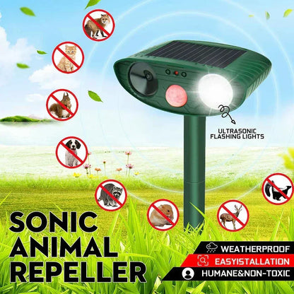 Solar Powered Ultrasonic Deer Repeller with Motion Sensor