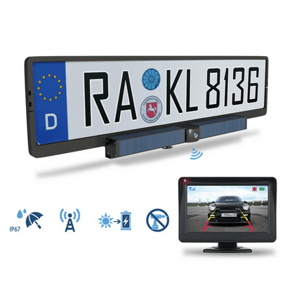 Solar-Powered Wireless HD Rearview Camera IP67