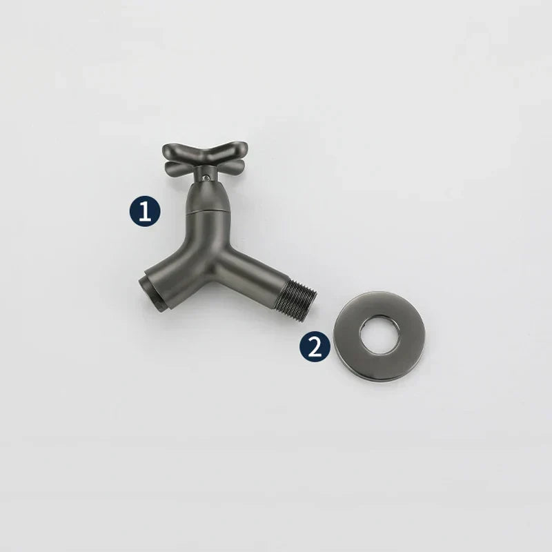 Solid Brass Wall Mounted Cold Water Tap with Single Lever Handle
