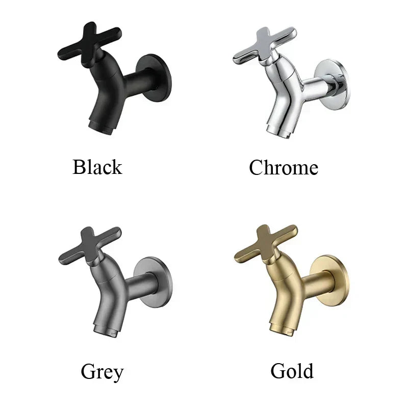 Solid Brass Wall Mounted Cold Water Tap with Single Lever Handle