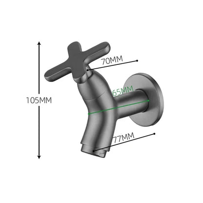 Solid Brass Wall Mounted Cold Water Tap with Single Lever Handle