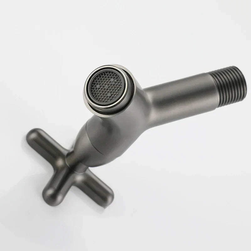 Solid Brass Wall Mounted Cold Water Tap with Single Lever Handle