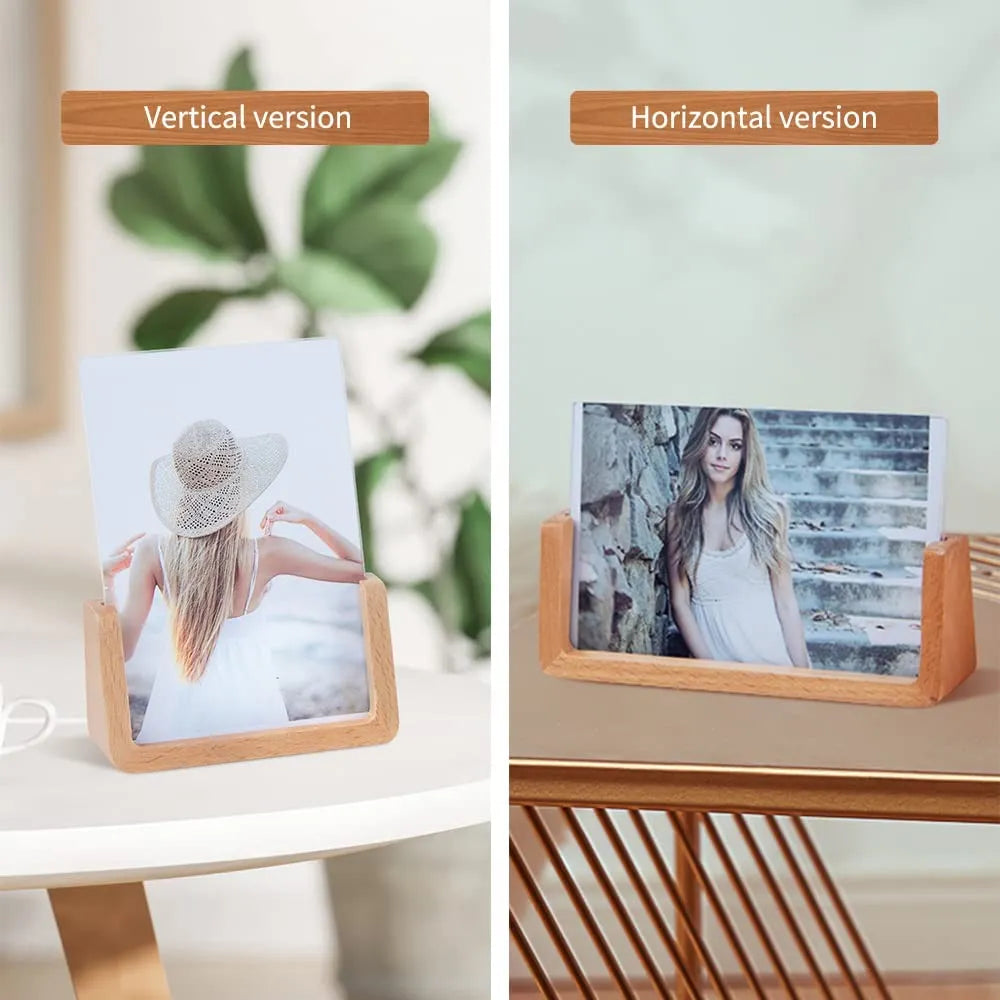 Solid Walnut Wood Picture Frame with Natural Dark Brown Finish for Photos and Home Decor