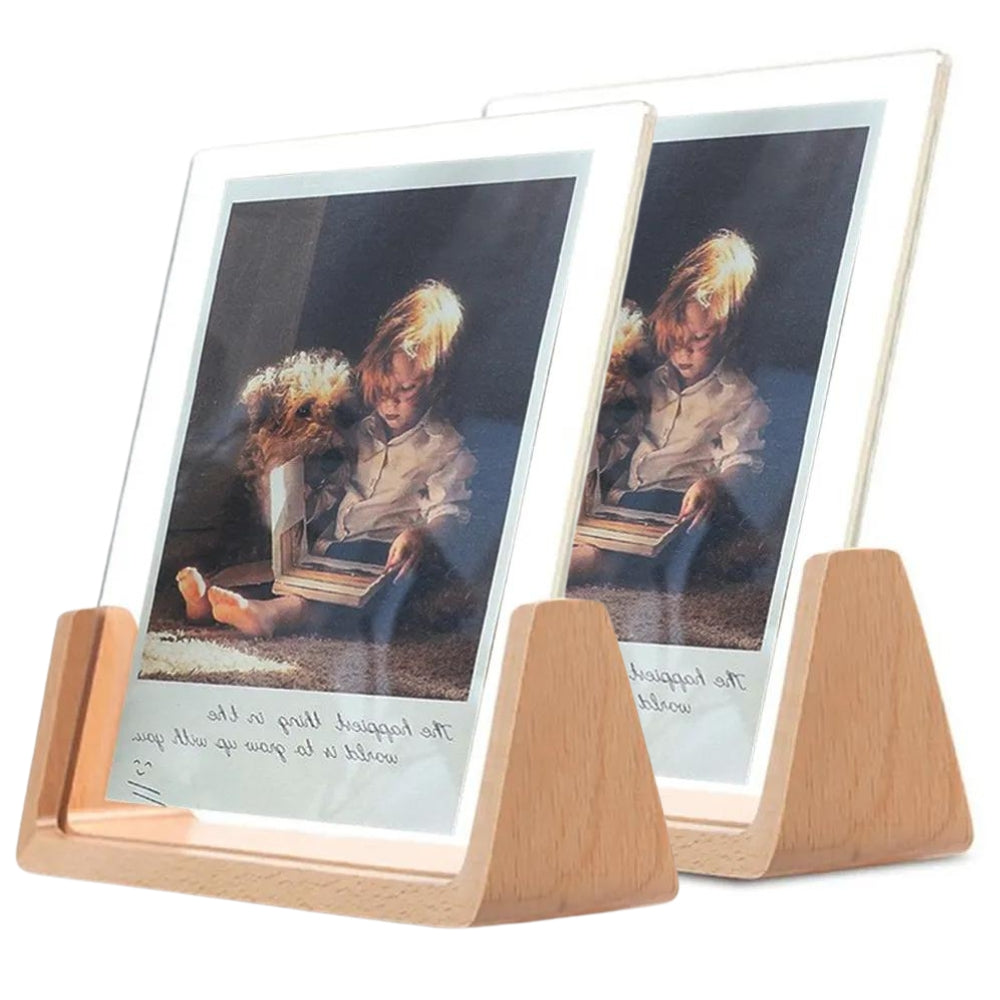 Solid Walnut Wood Picture Frame with Natural Dark Brown Finish for Photos and Home Decor