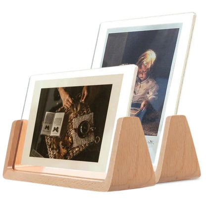 Solid Walnut Wood Picture Frame with Natural Dark Brown Finish for Photos and Home Decor