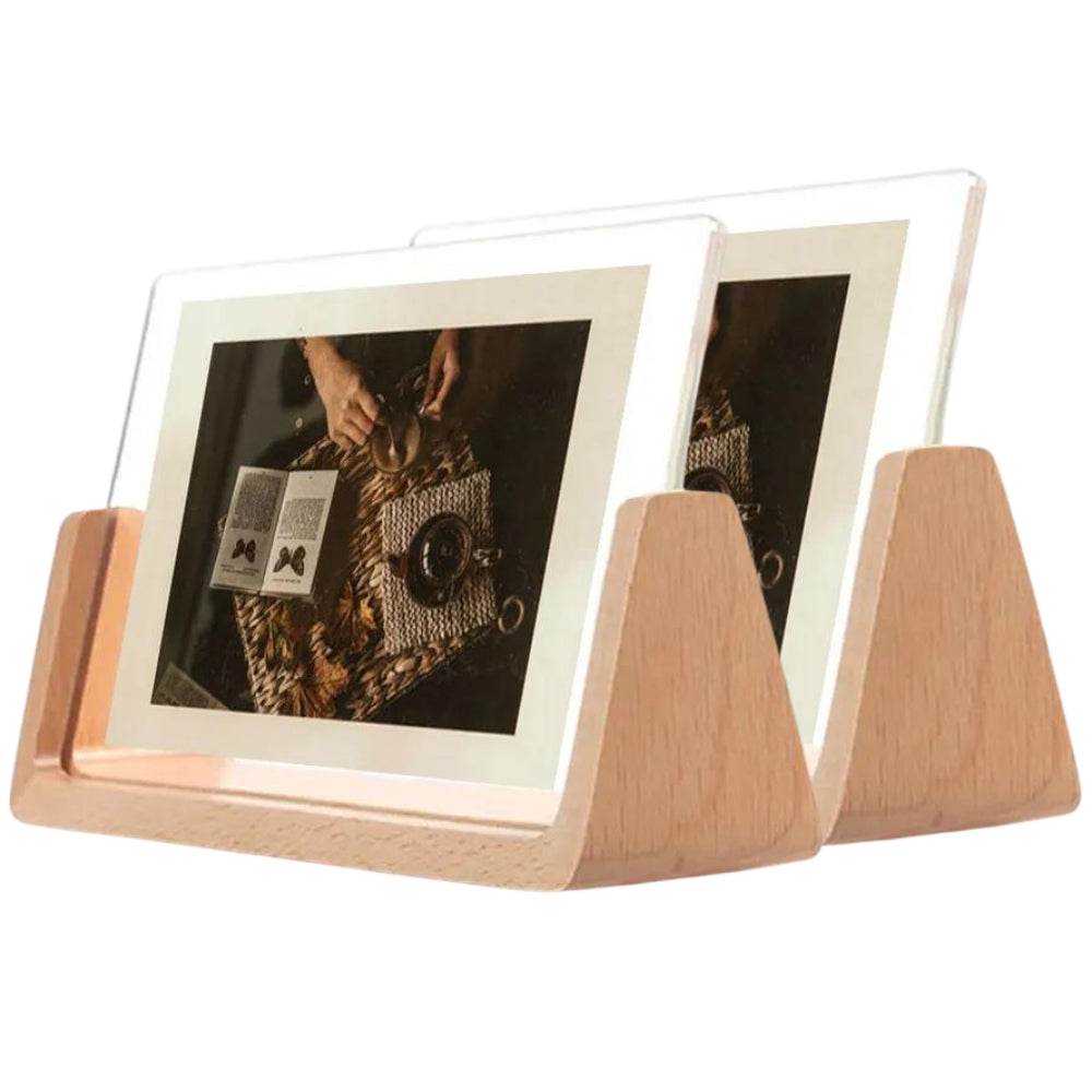 Solid Walnut Wood Picture Frame with Natural Dark Brown Finish for Photos and Home Decor