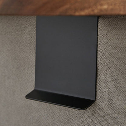 Solid Wood Clip-On Sofa Armrest Table for Drinks and Essentials