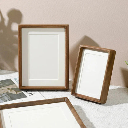 Solid Wood Photo Frame with Acrylic Front and Rounded Corners