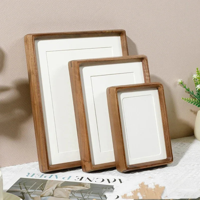 Solid Wood Photo Frame with Acrylic Front and Rounded Corners