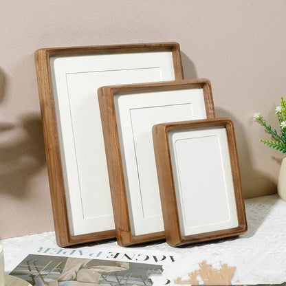 Solid Wood Photo Frame with Acrylic Front and Rounded Corners