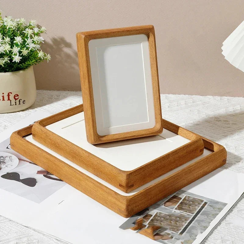 Solid Wood Photo Frame with Acrylic Front and Rounded Corners