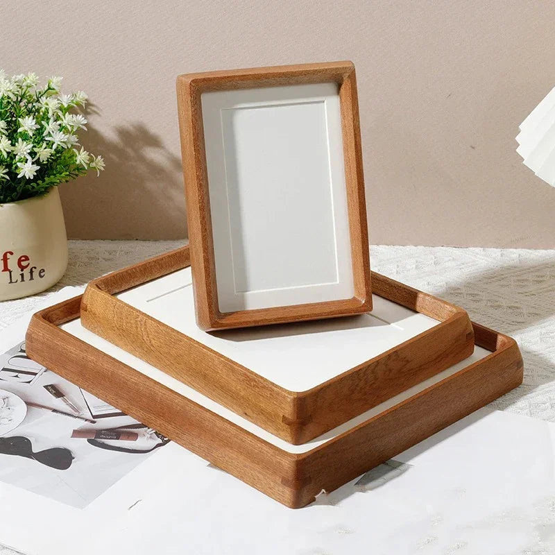 Solid Wood Photo Frame with Acrylic Front and Rounded Corners