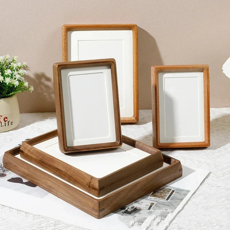 Solid Wood Photo Frame with Acrylic Front and Rounded Corners