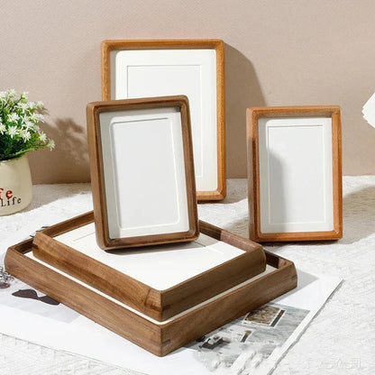 Solid Wood Photo Frame with Acrylic Front and Rounded Corners