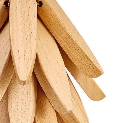 Solid Wood Tree-Shaped Coaster Set with Stackable Decorative Stand