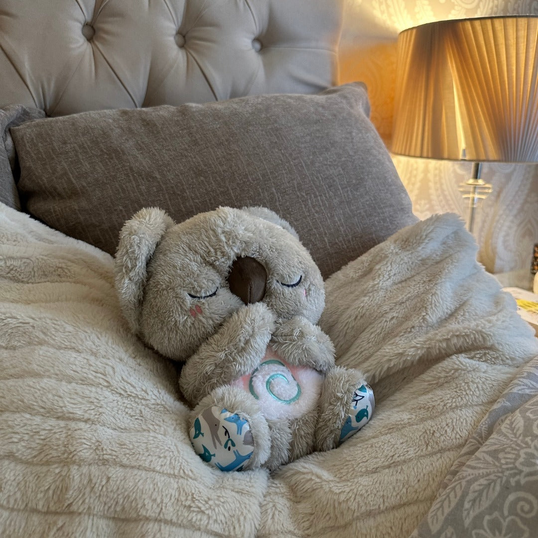 Soothing Koala Breathing Plush Toy with Gentle Vibrations and Night Light
