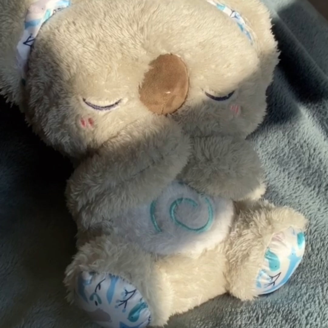 Soothing Koala Breathing Plush Toy with Gentle Vibrations and Night Light