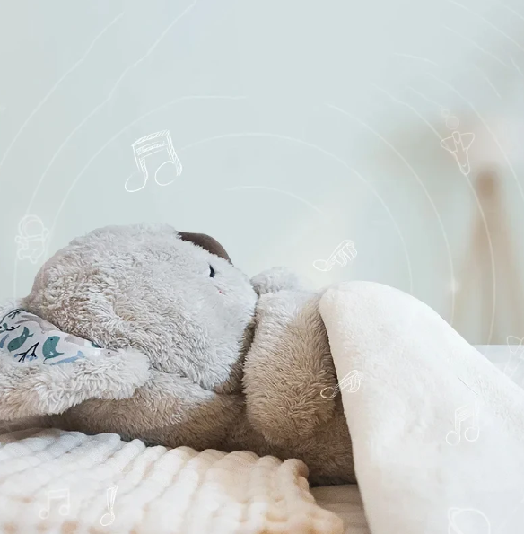 Soothing Koala Breathing Plush Toy with Gentle Vibrations and Night Light
