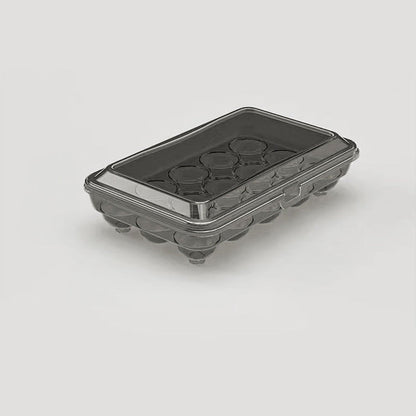 Stackable Egg Storage Organizer with Hinged Lid for Neat Refrigerator Storage