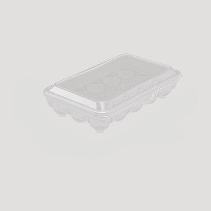 Stackable Egg Storage Organizer with Hinged Lid for Neat Refrigerator Storage