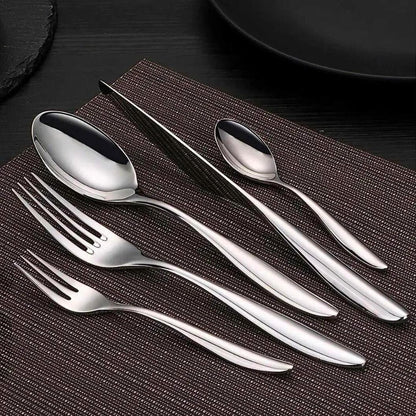 Stainless Steel Cutlery Set with Ergonomic Design and High-Gloss Finish