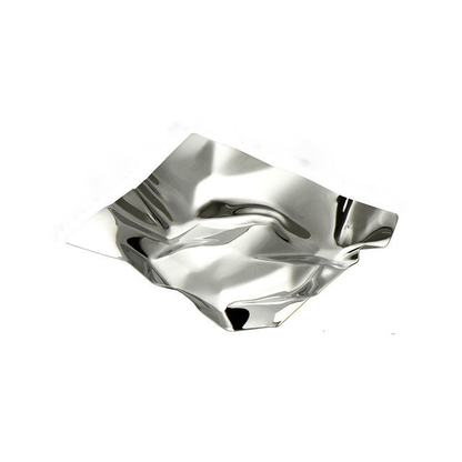 Stainless Steel Decorative Tray with Crushed-Foil Design