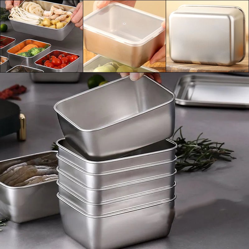Stainless Steel Food Storage Containers Durable Reusable Meal Boxes