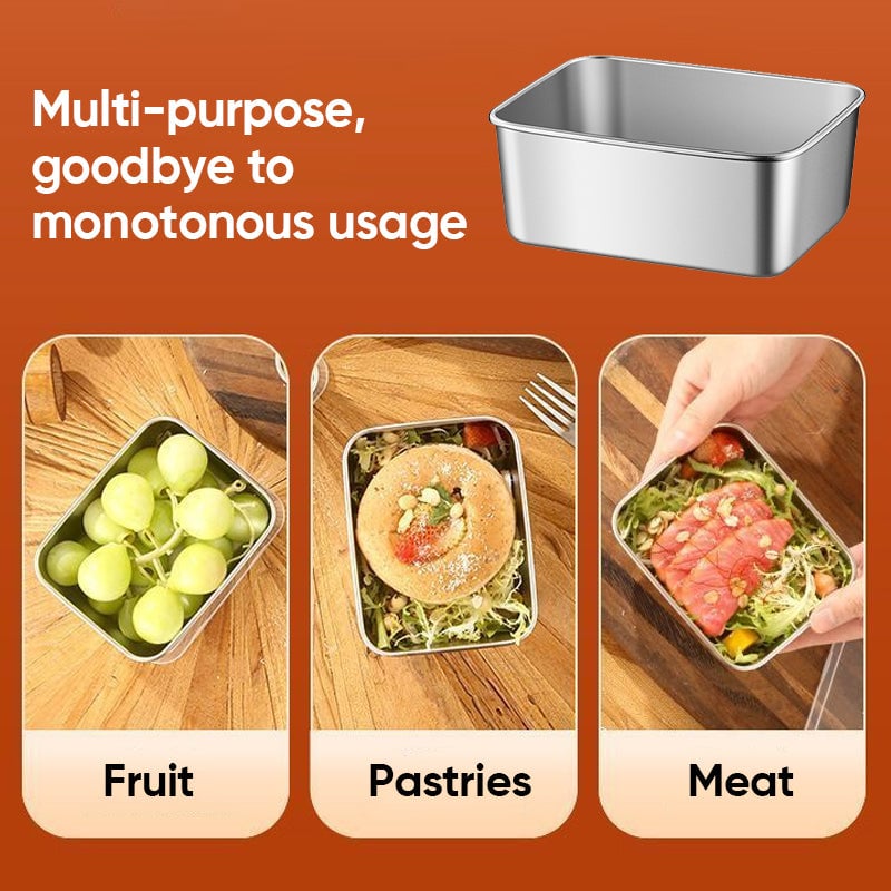 Stainless Steel Food Storage Containers Durable Reusable Meal Boxes