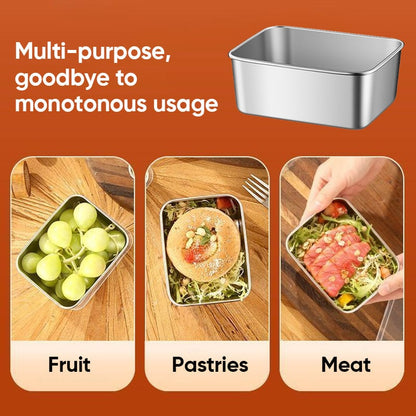 Stainless Steel Food Storage Containers Durable Reusable Meal Boxes