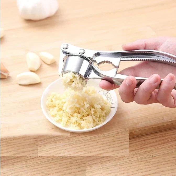 Stainless Steel Garlic Press with Ergonomic Easy Clean Design