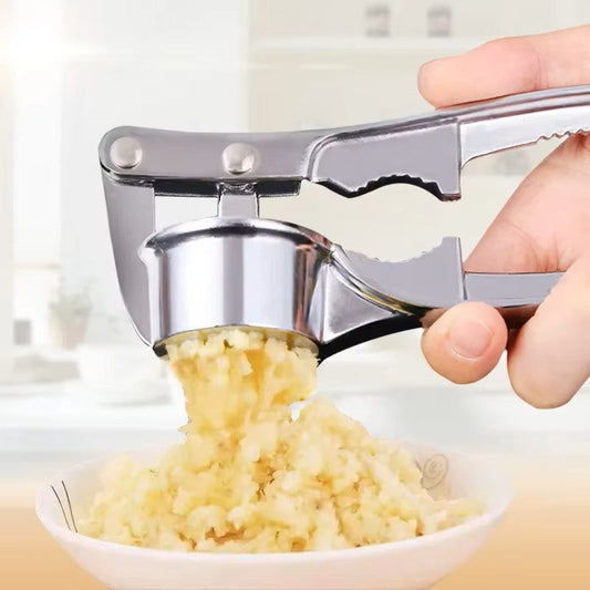 Stainless Steel Garlic Press with Ergonomic Easy Clean Design