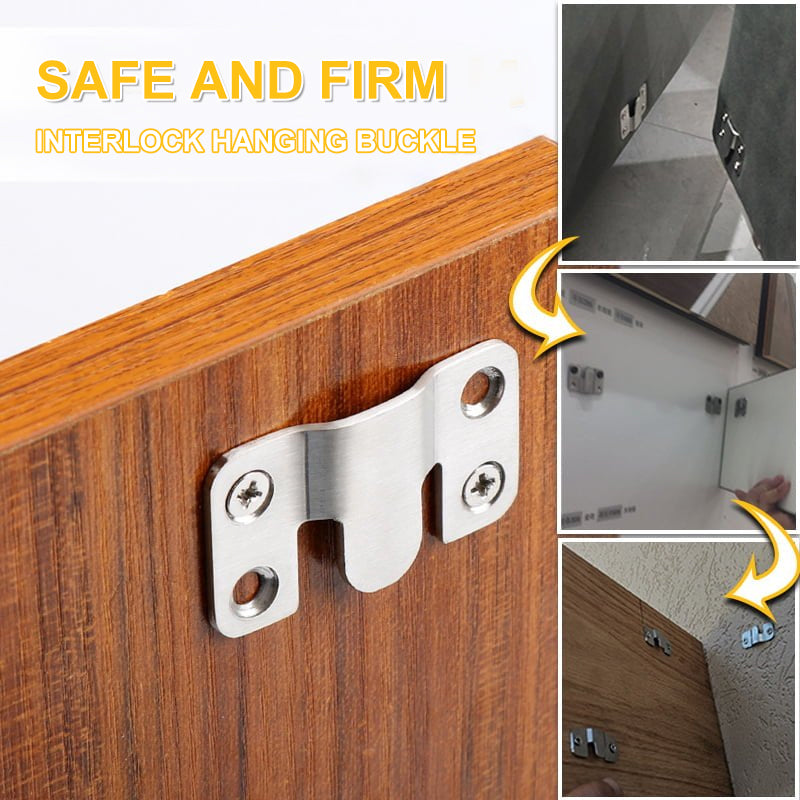 Stainless Steel Interlocking Z-Clip Flush Mount Brackets for Wall Hanging