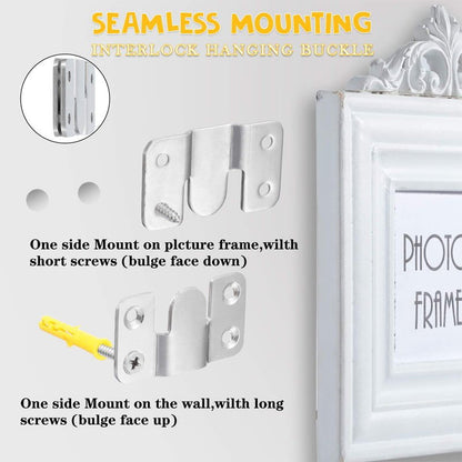 Stainless Steel Interlocking Z-Clip Flush Mount Brackets for Wall Hanging