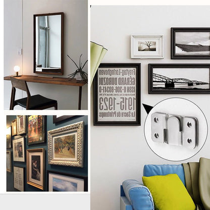 Stainless Steel Interlocking Z-Clip Flush Mount Brackets for Wall Hanging