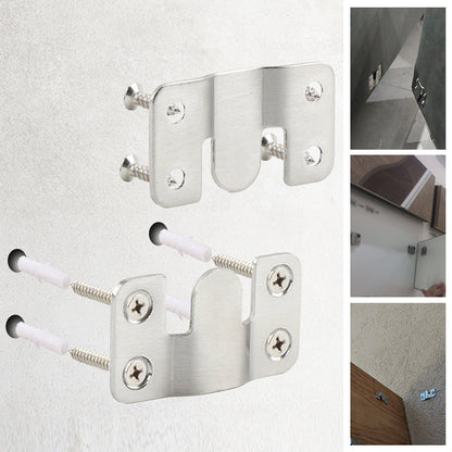 Stainless Steel Interlocking Z-Clip Flush Mount Brackets for Wall Hanging