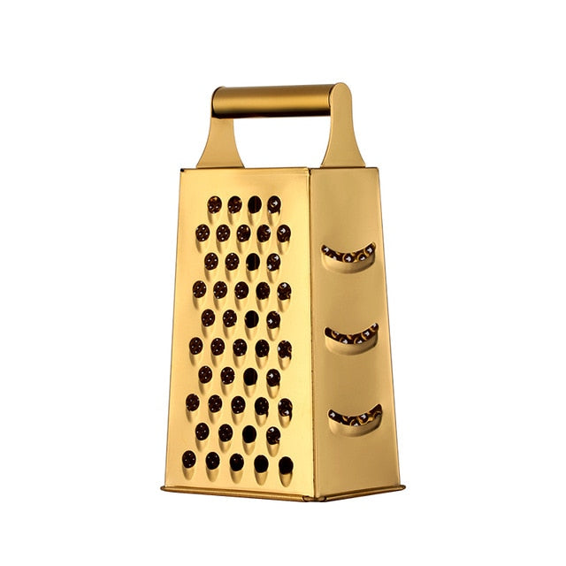 Stainless Steel Kitchen Grater with Polished Finish and Compact Design
