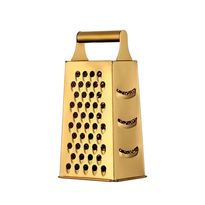 Stainless Steel Kitchen Grater with Polished Finish and Compact Design