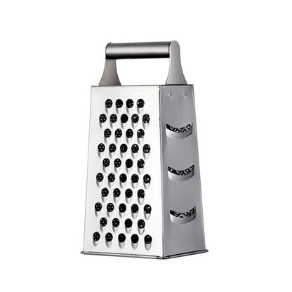 Stainless Steel Kitchen Grater with Polished Finish and Compact Design
