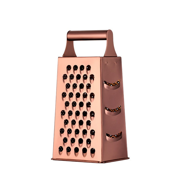 Stainless Steel Kitchen Grater with Polished Finish and Compact Design
