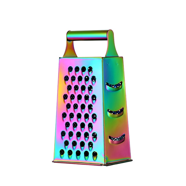 Stainless Steel Kitchen Grater with Polished Finish and Compact Design