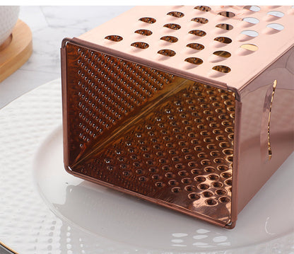 Stainless Steel Kitchen Grater with Polished Finish and Compact Design